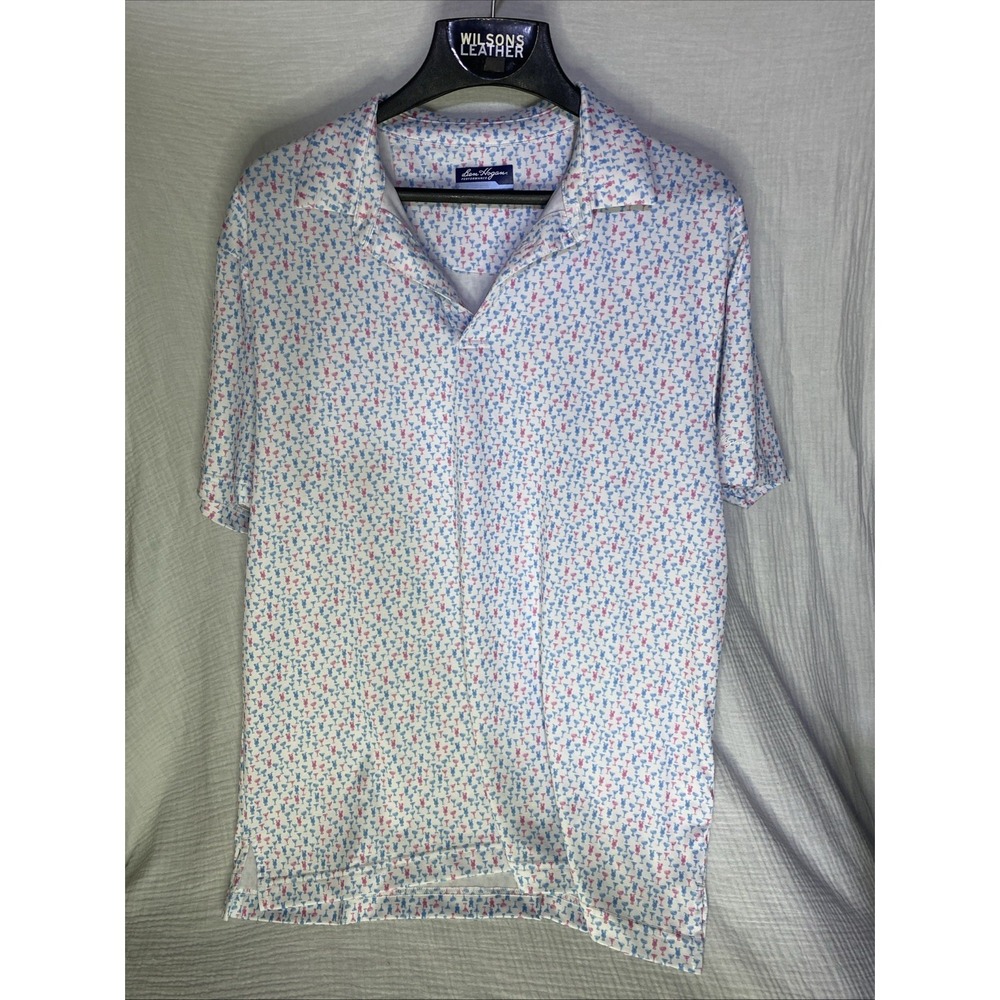 Mens Ben Hogan Performance Golf Shirt, White, Size Medium